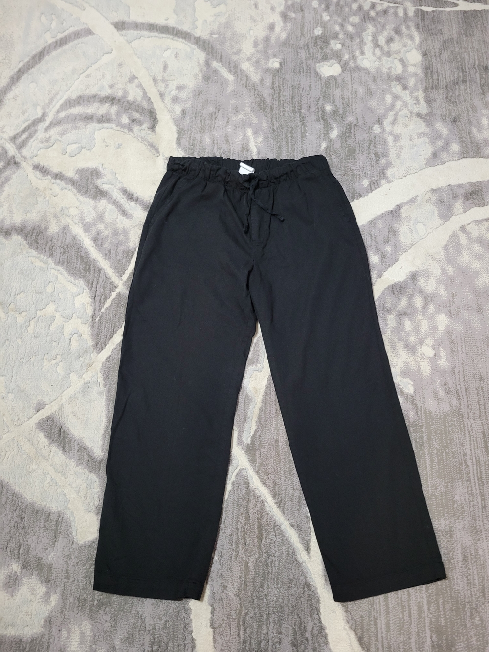GAP Black Wide-Leg Drawstring Easy Pants Size M